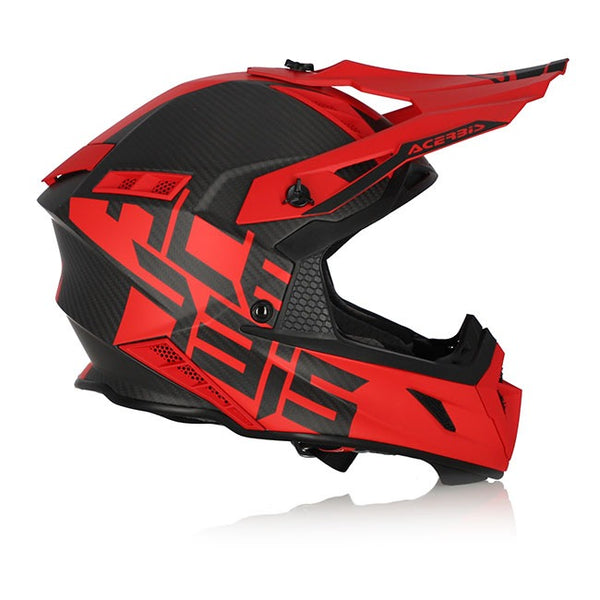 Acerbis L Steel Carbon Red MX Helmet