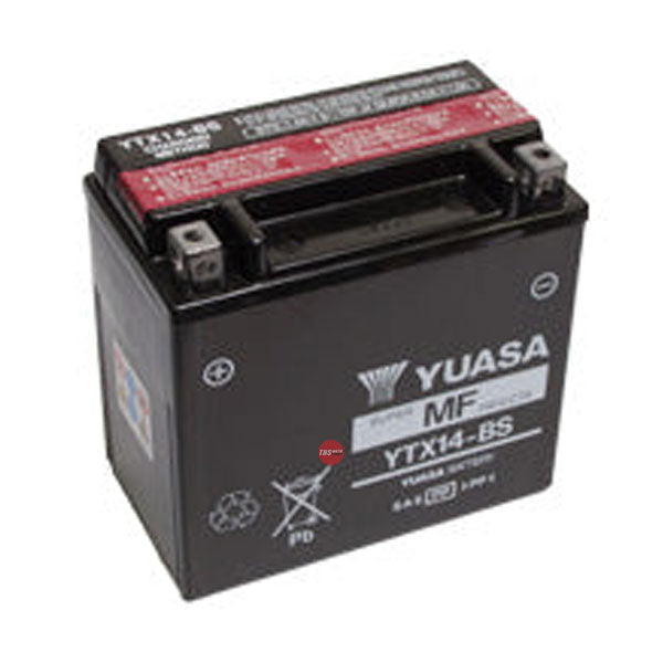 Yuasa YTX14-BS Battery - Factory Activated Not Dg