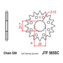 JT Sprockets Front OE Steel Self Cleaning T13
