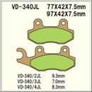Vesrah Sintered Brake Pads VD340JL Alt: AX35135 SD340