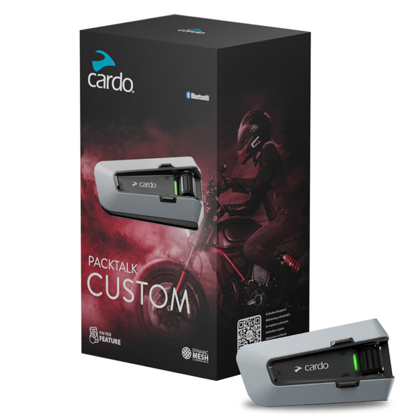 Cardo Cardo Packtalk CUSTOM Bluetooth Motorcycle Intercom Communication System
