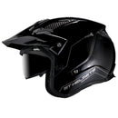 MT District SV Gloss Black Open Face Helmet Size Medium 58cm