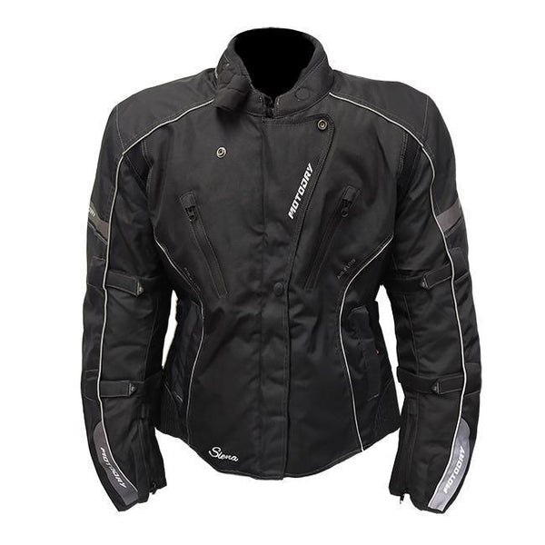 MotoDry Jacket Sienna Black White Size Womens Small EU 10