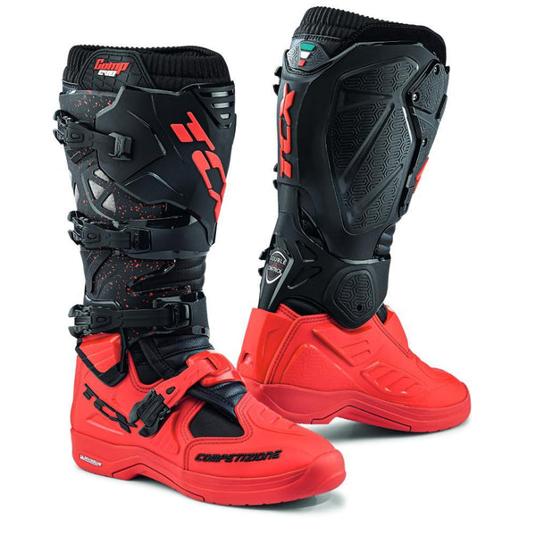 TCX 21 CMP EVO 2 Michelin Off Road Motorcycle Boots Black Red 43