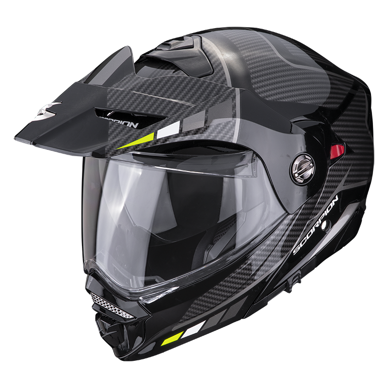Scorpion ADX-2 Camino Black Silver Neon Yellow Adventure Motorcycle Helmet Size 2XL