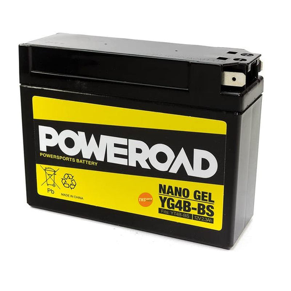 Poweroad Nano Gel Sealed Factory Activated Powersports Battery YG4B-BS