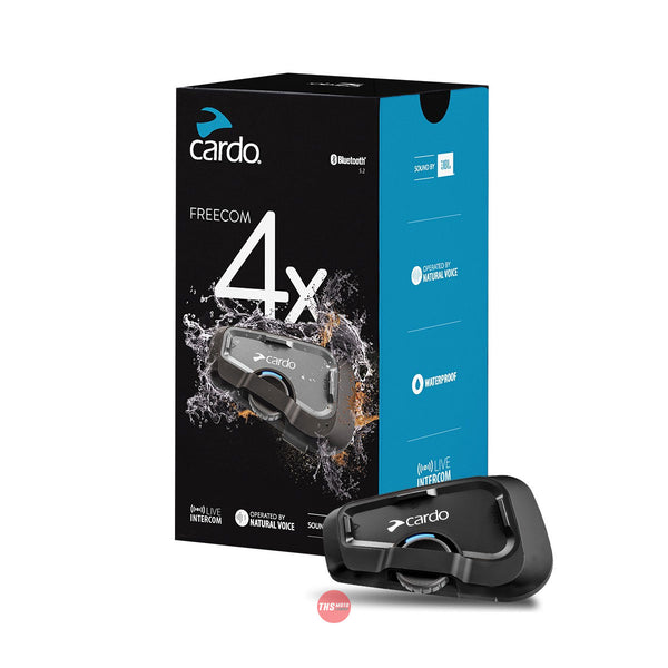 Cardo FreeCom 4x Single Motorcycle Bluetooth Communication System