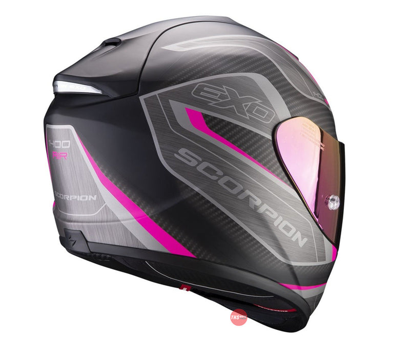 Scorpion Exo-1400 Air Attune Matt Black Pink Motorcycle Helmet Size Medium 57-58cm