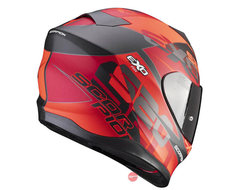 Scorpion Exo-520 Air Cover Matt Black Red Motorcycle Helmet Size XL 61-62cm