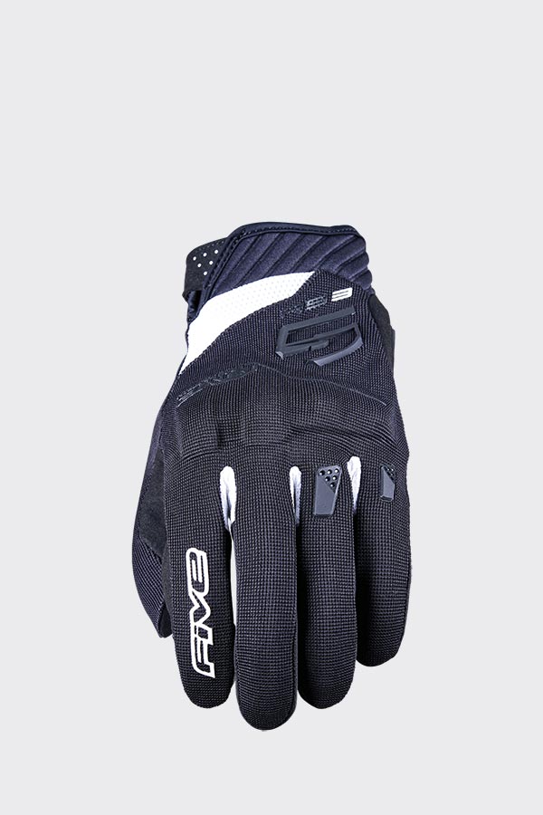 Five Gloves RS3 EVO KID Black / White Size Large 5 Motorcycle Gloves