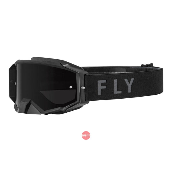 Fly Racing 2022 Zone Pro Goggle Black W Dark Smoke Lens