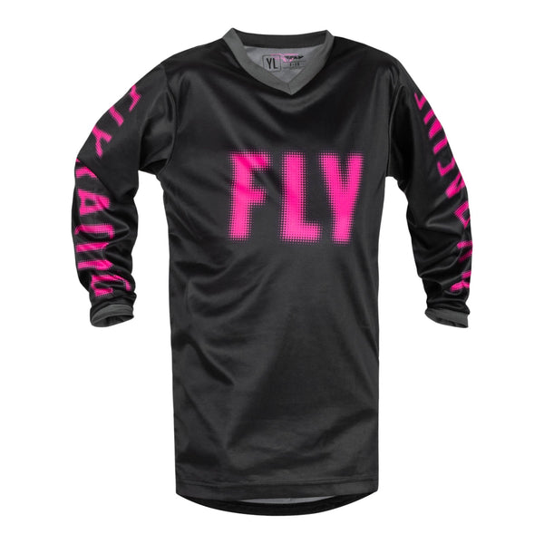Fly Racing 2023 F-16 Youth Jersey - Black / Pink Size YM