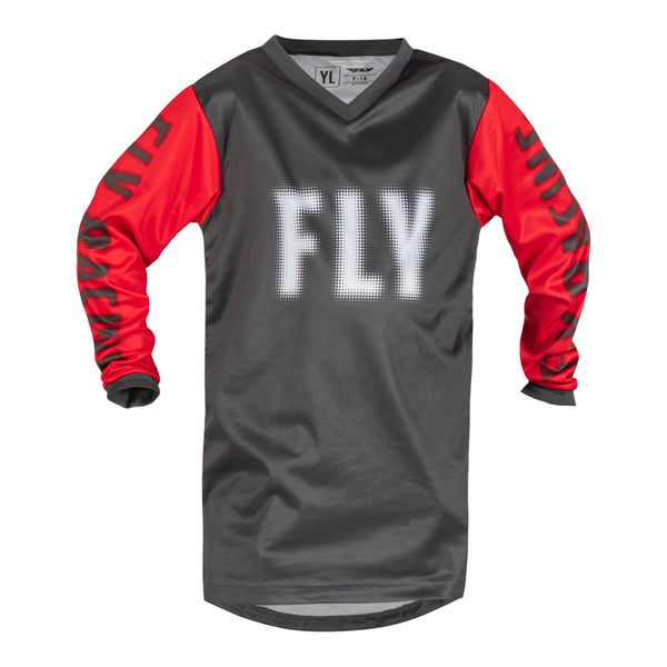 Fly Racing 2023 F-16 Youth Jersey - Grey / Red Size YXS
