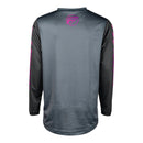 Fly Racing 2024 F-16 Youth Jersey - Grey / Charcoal / Pink Size YM