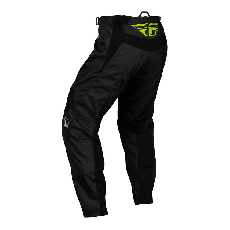 Fly Racing 2024 Youth F-16 Pants - Black / Neon Green / Light Grey Size 18