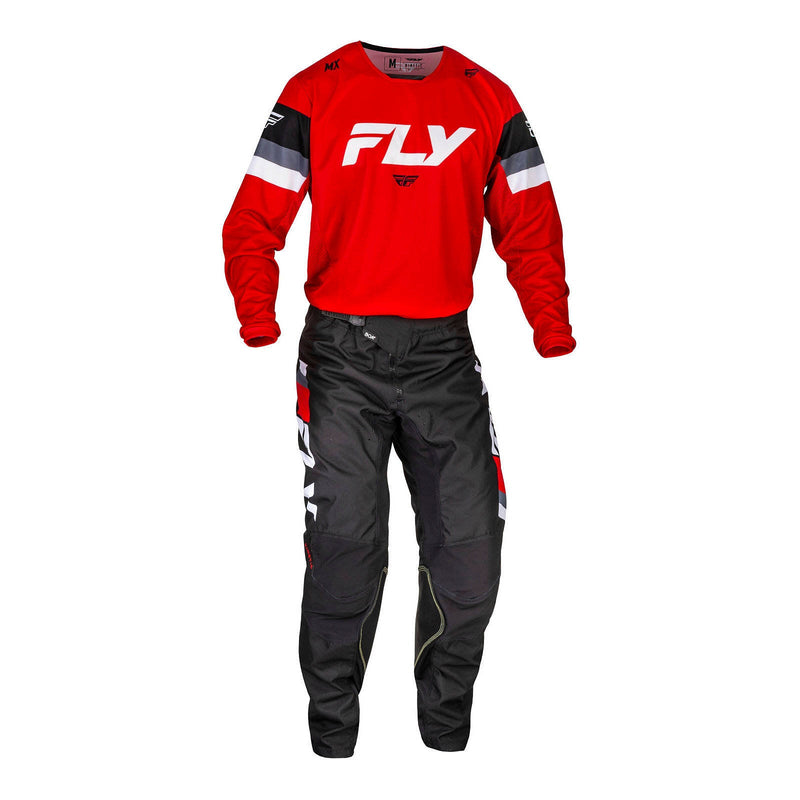 Fly Racing 2024 Youth Kinetic Prix Pants - Red / White / Grey Size 20