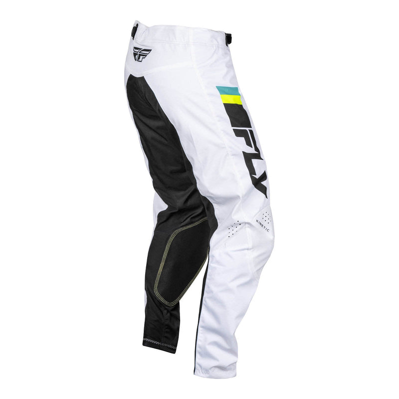 Fly Racing 2024 Kinetic Prix Pants - White / Black / Hi-Vis Size 34