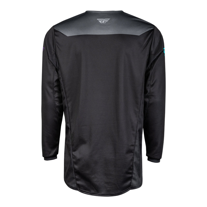 Fly Racing 2024 Kinetic Reload Jersey - Charcoal / Black / Blue Iridium Size Small