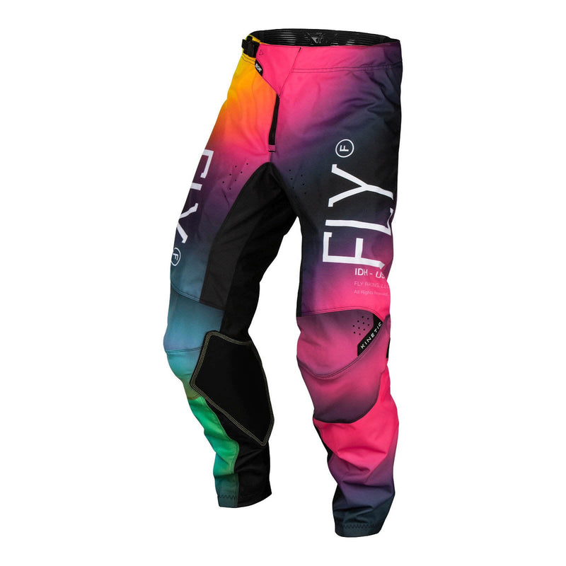 Fly Racing 2024 Youth Kinetic Pants - Fuscia / Electric Blue / Hi-Vis Size 26
