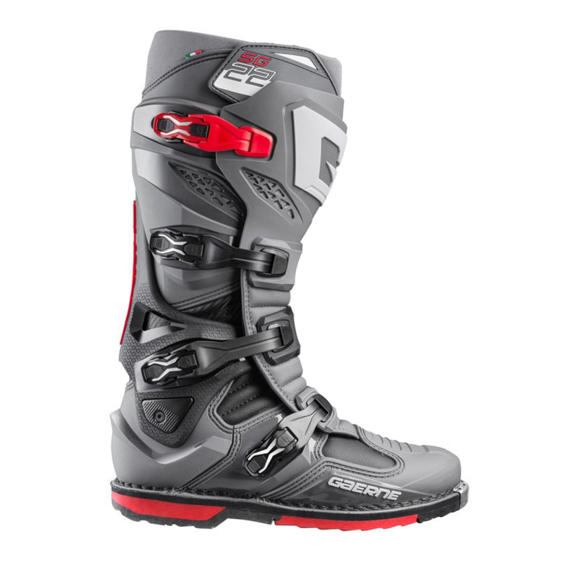 Gaerne SG22 Boot - Anthracite / Black / Red Boot Size (EU) 44