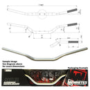Whites Handlebars ALLOY6061 Taper 1 1/8 (28.6MM) Crf/kxf Sil
