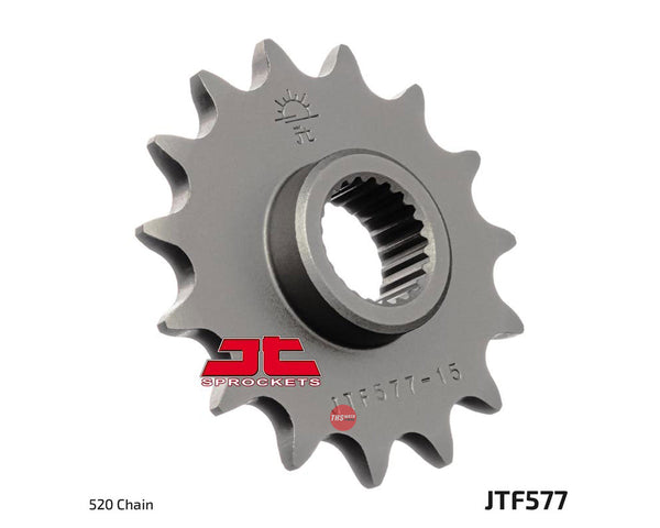 JT Steel 15 Tooth Front Motorcycle Sprocket JTF577.15