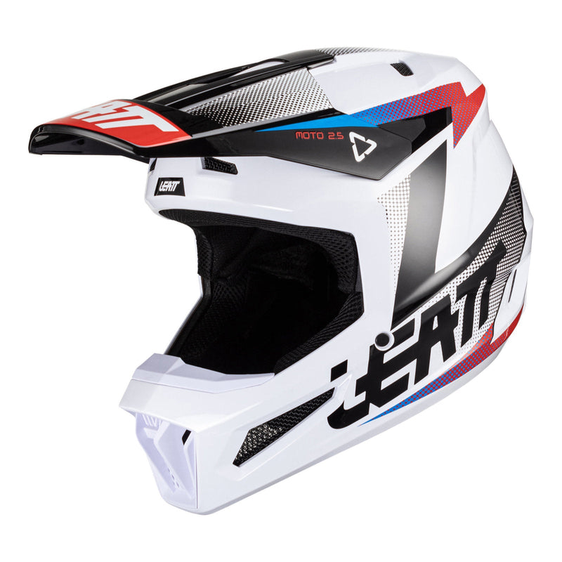 Leatt 2024 2.5 Moto Helmet - Black / White Size Small 56cm