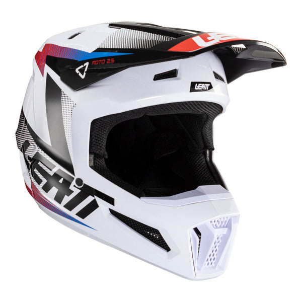 Leatt 2024 2.5 Moto Helmet - Black / White Size Small 56cm