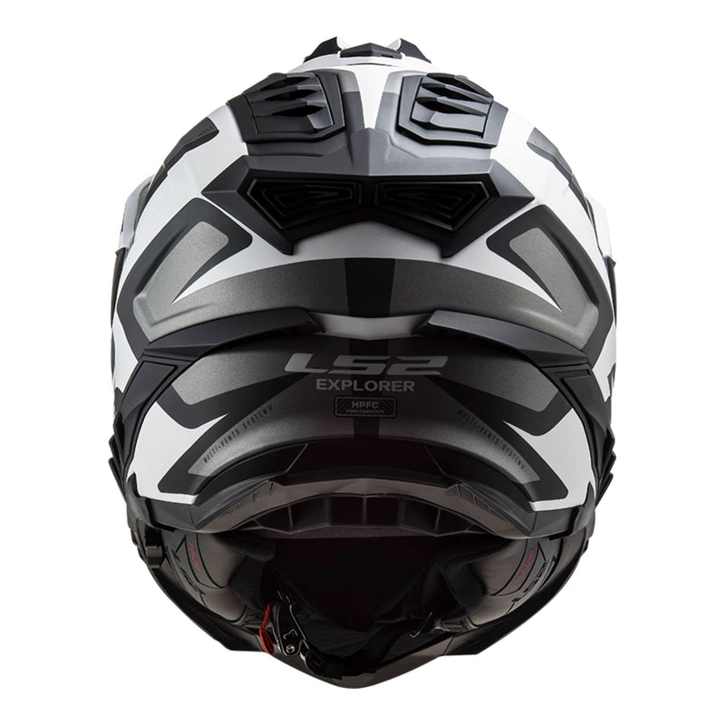 LS2 MX701 Explorer Alter Motorcycle Helmet HPFC 06 - Matte Black / White Size XL