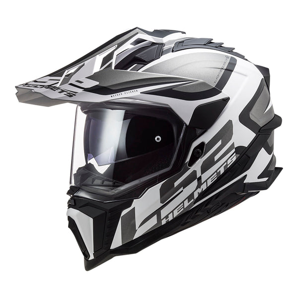LS2 MX701 Explorer Alter Helmet HPFC 06 - Matte Black / White