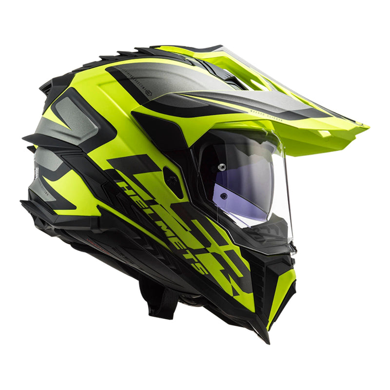 LS2 MX701 Explorer Alter Helmet - Matte Black / Hi-Vis Size Small