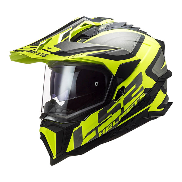 LS2 MX701 Explorer Alter Helmet - Matte Black / Hi-Vis Size Large