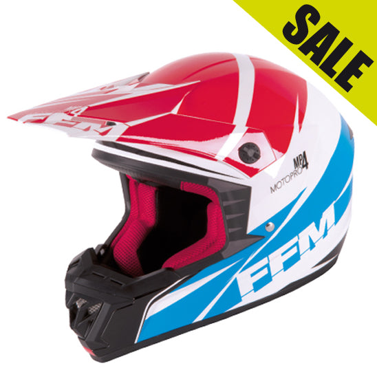 FFM Helmet Motopro RECOIL White Red Blue