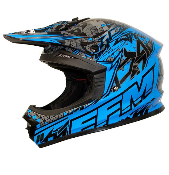 FFM Helmet Motopro 5 Blue Black Medium 57cm 58cm
