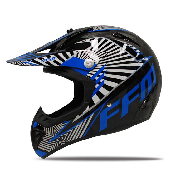 FFM Helmet Motostar 2 Black Blue Medium 57cm 58cm