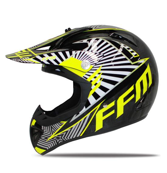 FFM Helmet Motostar 2 Black Yellow Small 55cm 56cm