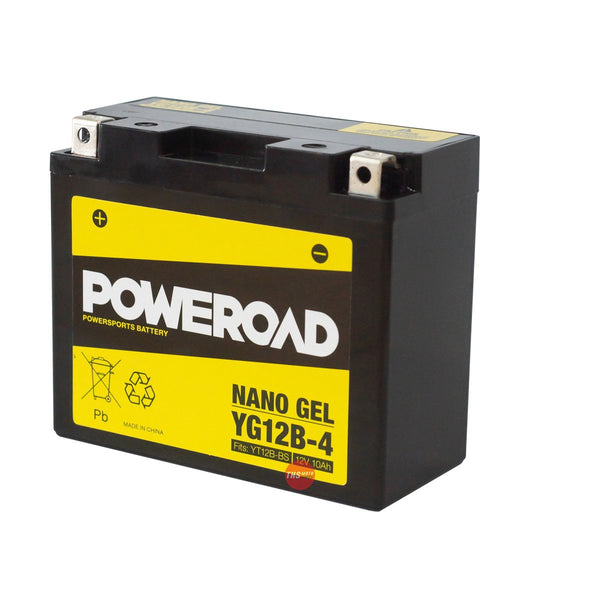 Poweroad Nano Gel Sealed Factory Activated Powersports Battery YG12B-4