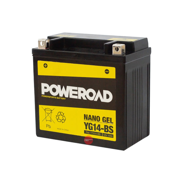 Poweroad Nano Gel Sealed Factory Activated Powersports Battery YG14-BS
