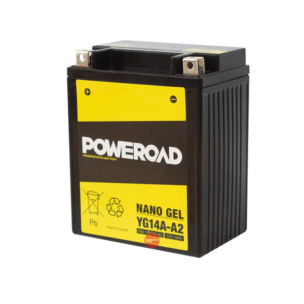 Poweroad Nano Gel Sealed Factory Activated Powersports Battery YG14A-A2