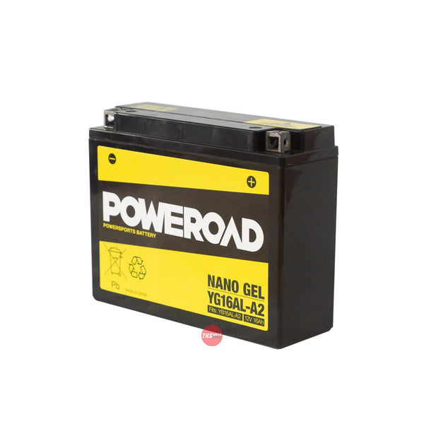 Poweroad Nano Gel Sealed Factory Activated Powersports Battery YG16AL-A2