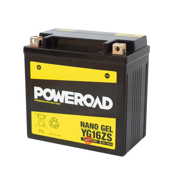 Poweroad Nano Gel Sealed Factory Activated Powersports Battery YG16-ZS