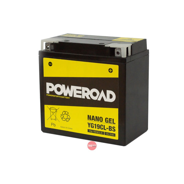 Poweroad Nano Gel Sealed Factory Activated Powersports Battery YG19CL-BS