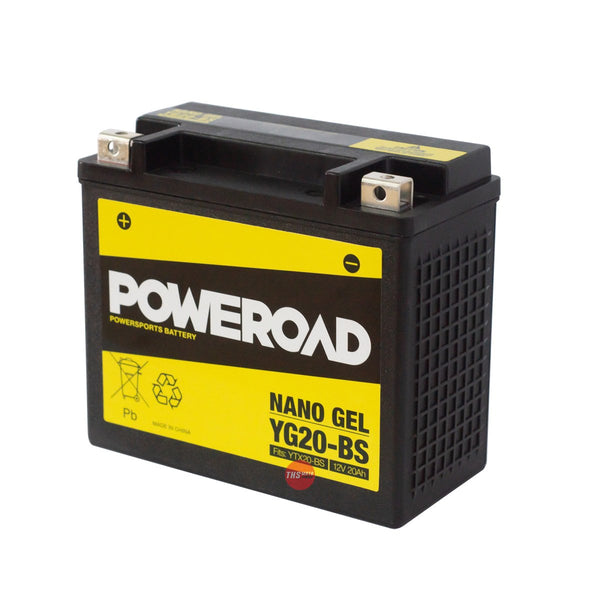 Poweroad Nano Gel Sealed Factory Activated Powersports Battery YG20-BS