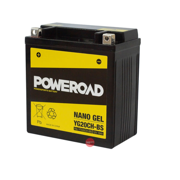 Poweroad Nano Gel Sealed Factory Activated Powersports Battery YG20CH-BS