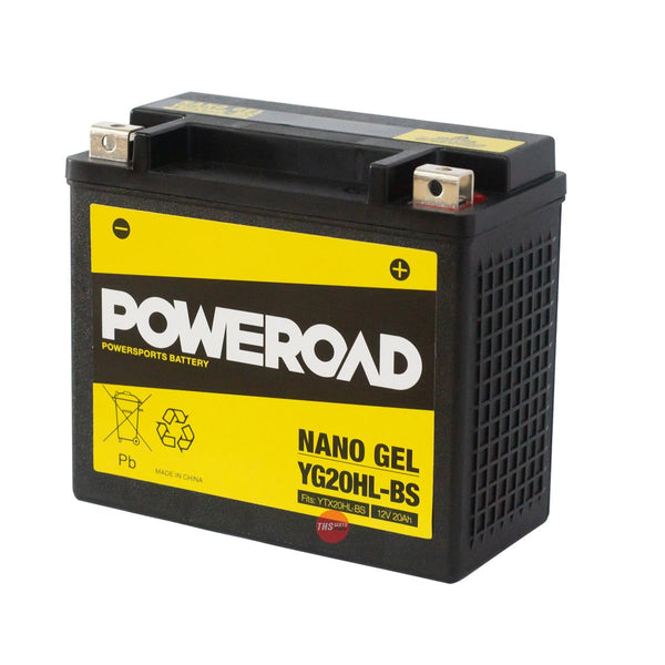 Poweroad Nano Gel Sealed Factory Activated Powersports Battery YG20HL-BS