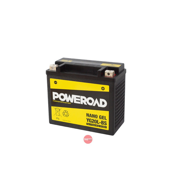 Poweroad Nano Gel Sealed Factory Activated Powersports Battery YG20L-BS