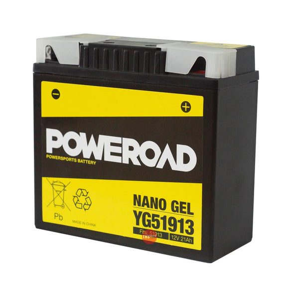 Poweroad Nano Gel Sealed Factory Activated Powersports Battery YG51913