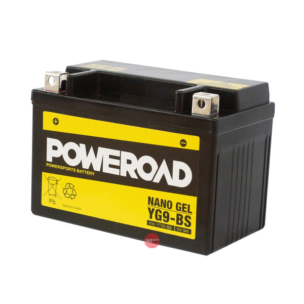 Poweroad Nano Gel Sealed Factory Activated Powersports Battery YG9-BS