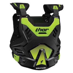 Thor Chest Protector MX Youth Armor Sentinel GP Armour Black Green