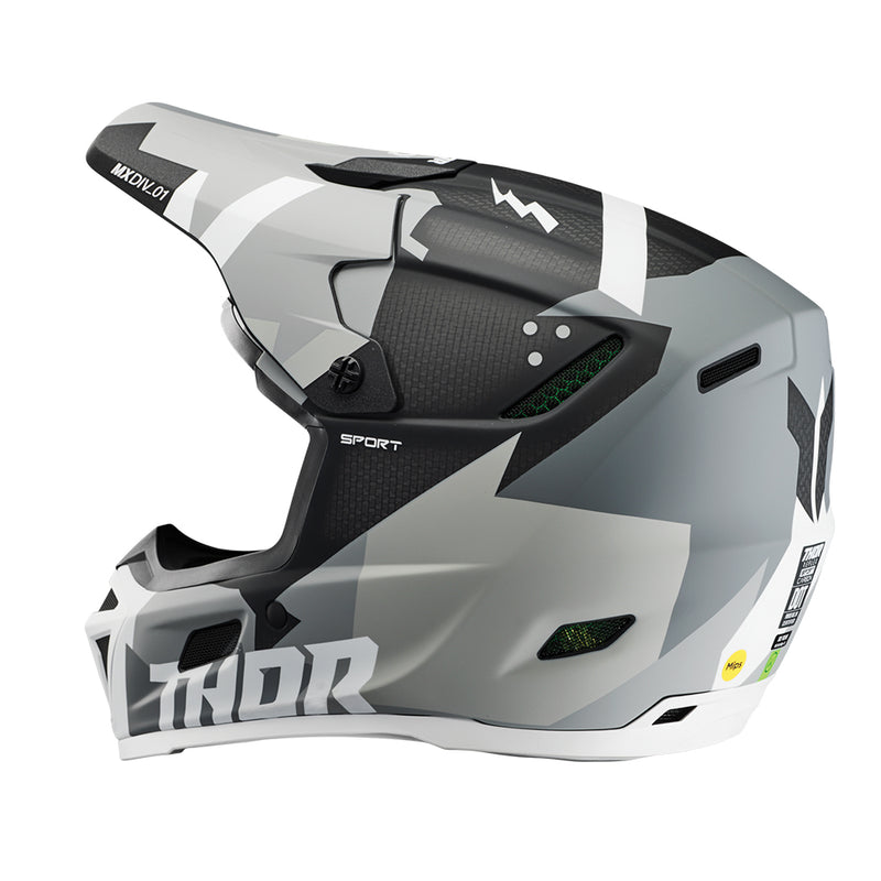 Thor MX Helmet S25  Reflex Sport Carbon Brave Grey White XLarge